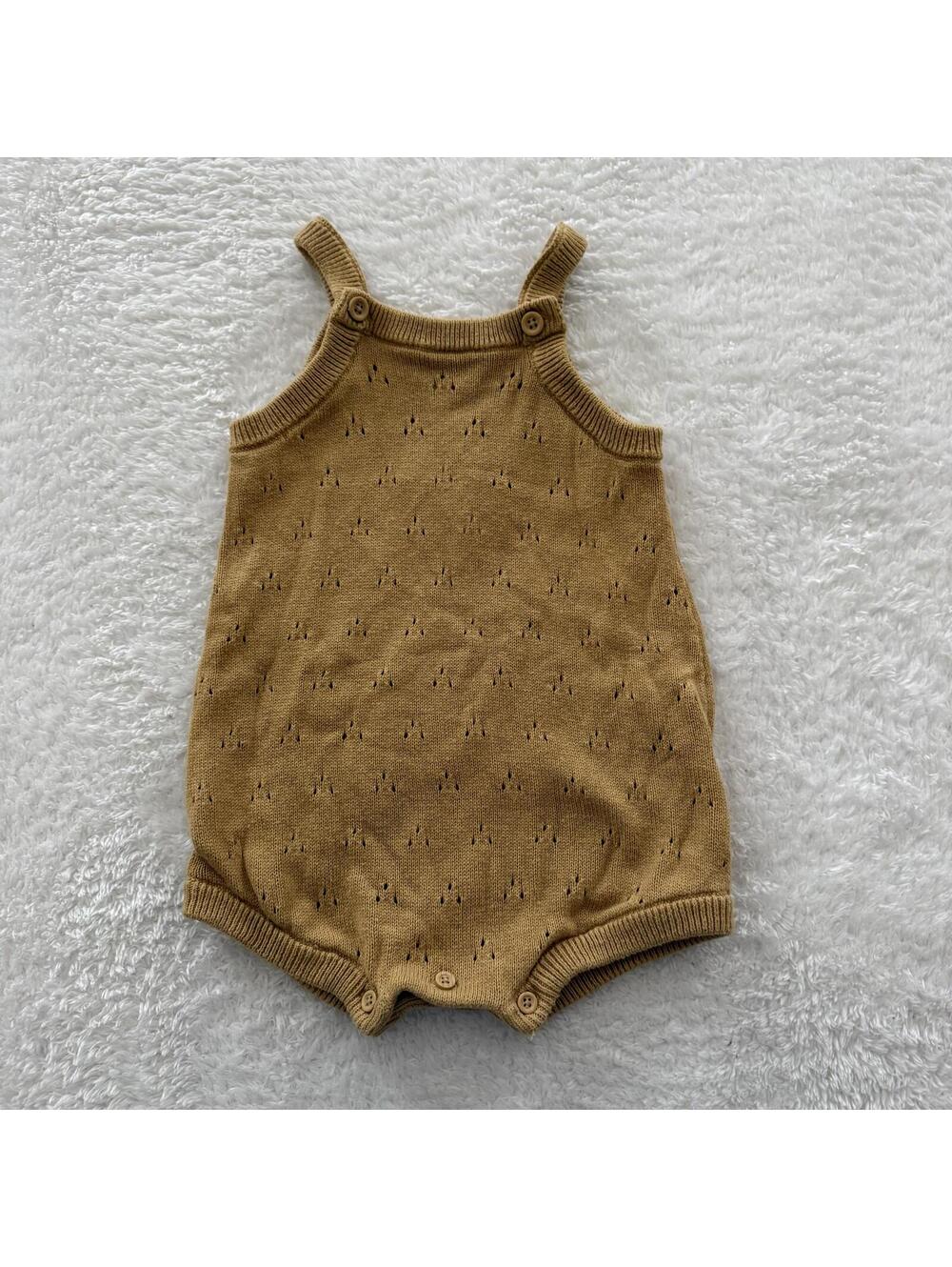 12m Knit Golden Yellow Romper